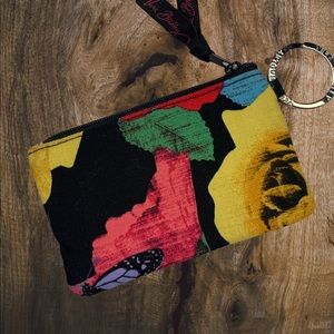 LAST ONE! NWOT NEVER USED Vera Bradley Zip ID Key Ring In Havana Rose Pattern